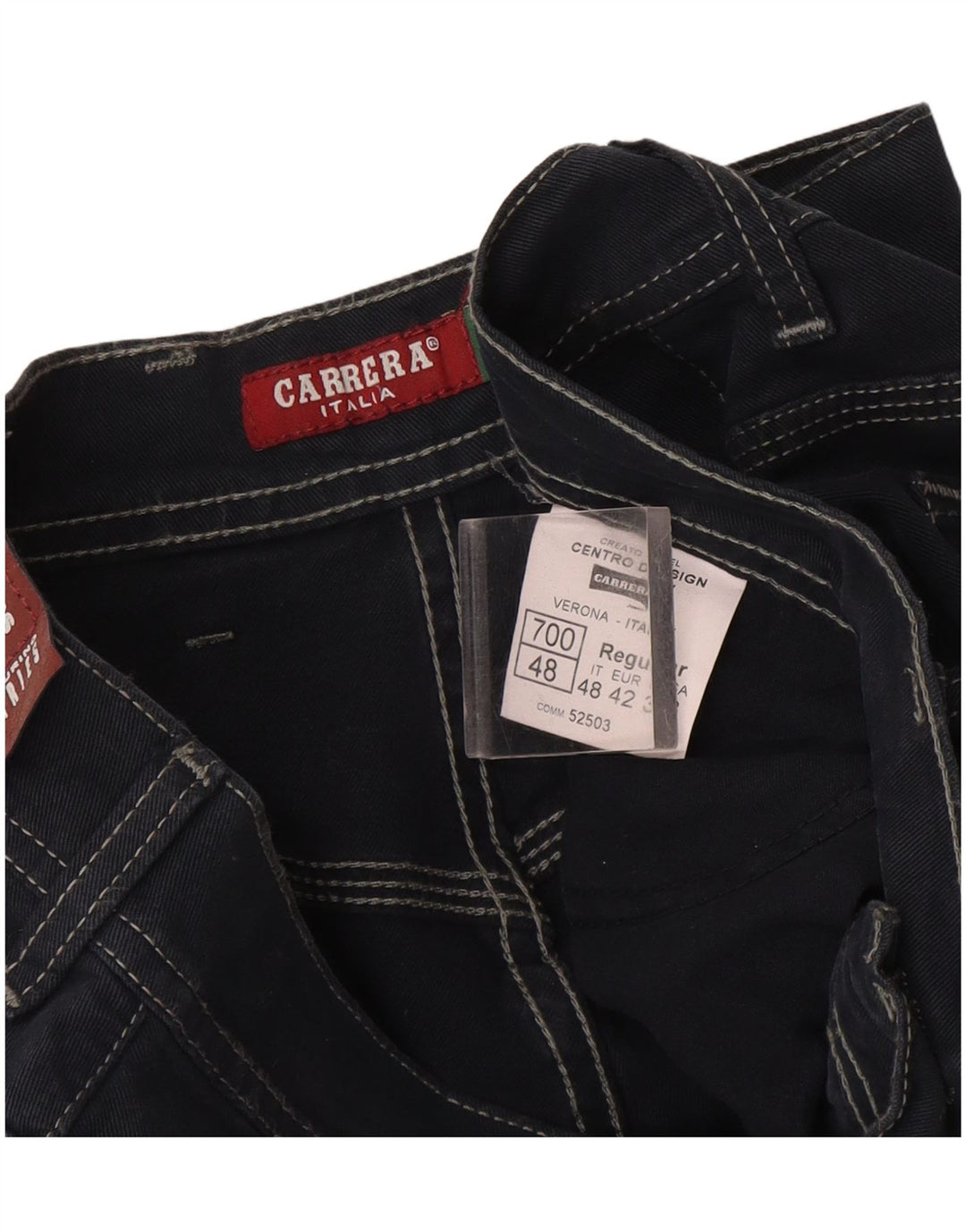 Carrera Herren Straight Jeans IT 48 Medium W33 L34 Marineblau Baumwolle