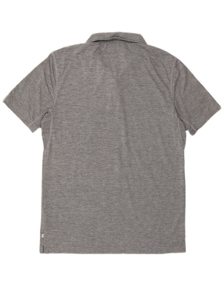 Calvin Klein Herren-Golf-Poloshirt, klein, grau geflecktes Polyester