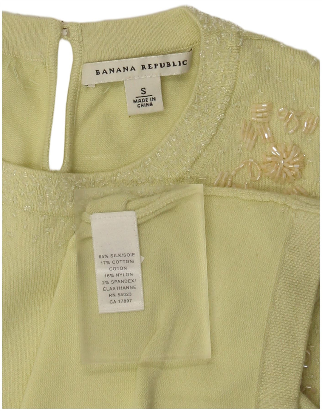 BANANA REPUBLIC Damen Weste Top UK 10 Small Grüne Seide