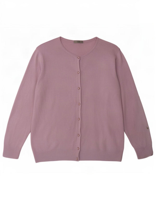 Marks & Spencer Damen Strickjacke Pullover UK 16 Large Lila Acryl