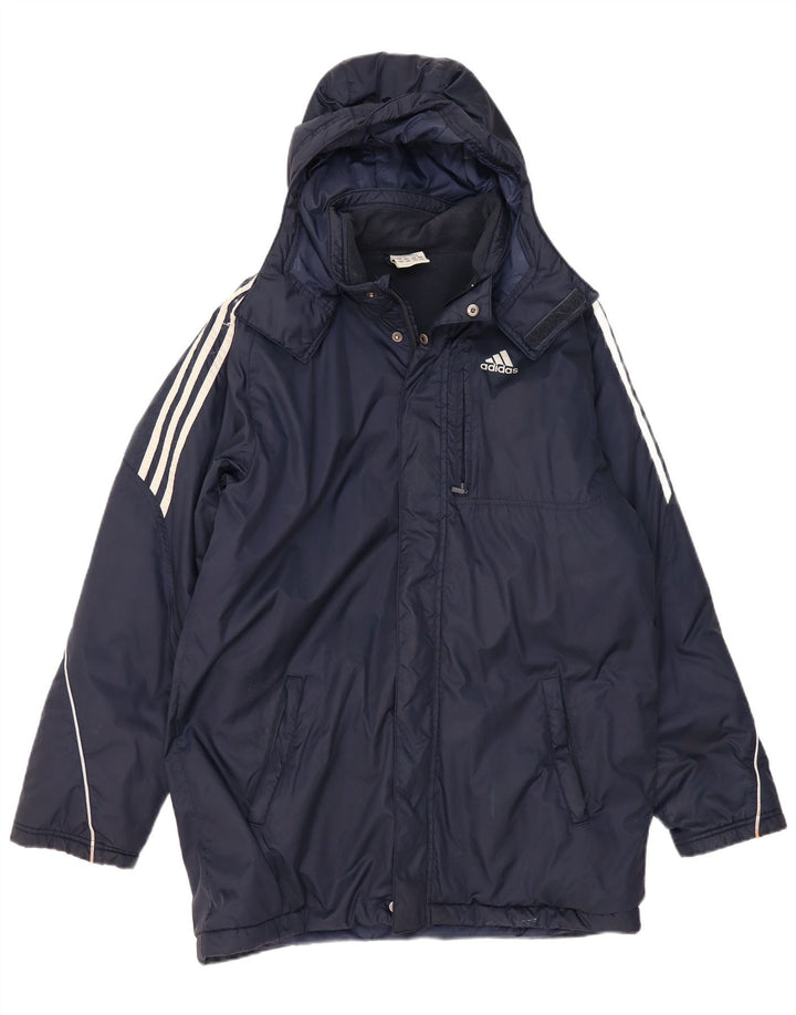 Adidas Herren Graphic Graphic gepolsterter Mantel UK 36 Small Marineblau Polyester