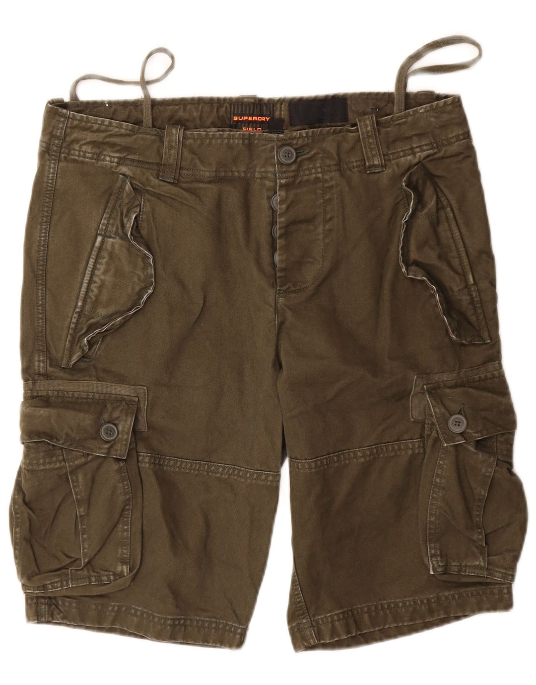 Superdry Herren Cargoshorts W34 Large Khaki Cotton Army