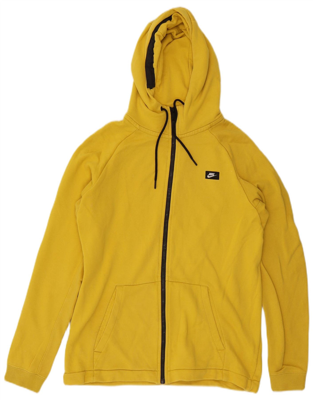 Nike Herren-Kapuzenpullover mit Reißverschluss, mittelgelbe Baumwolle