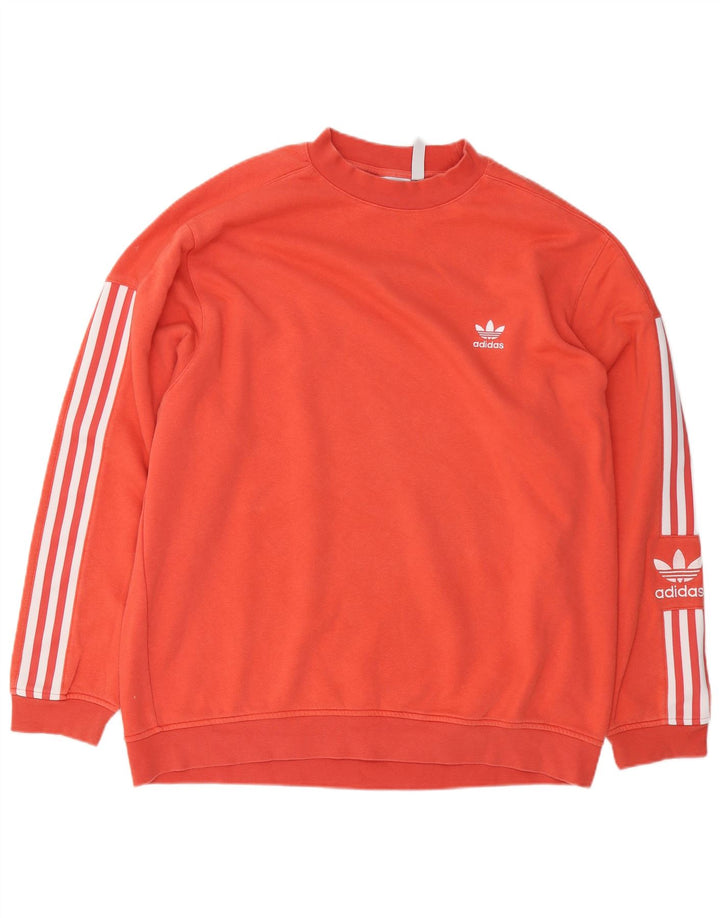 Adidas Herren Grafik-Sweatshirt-Pullover, groß, orange, Baumwolle