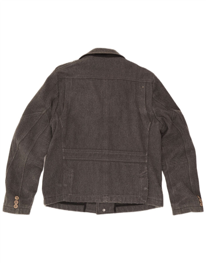 Diesel Herren Militärjacke UK 42 XL Grau Polyester