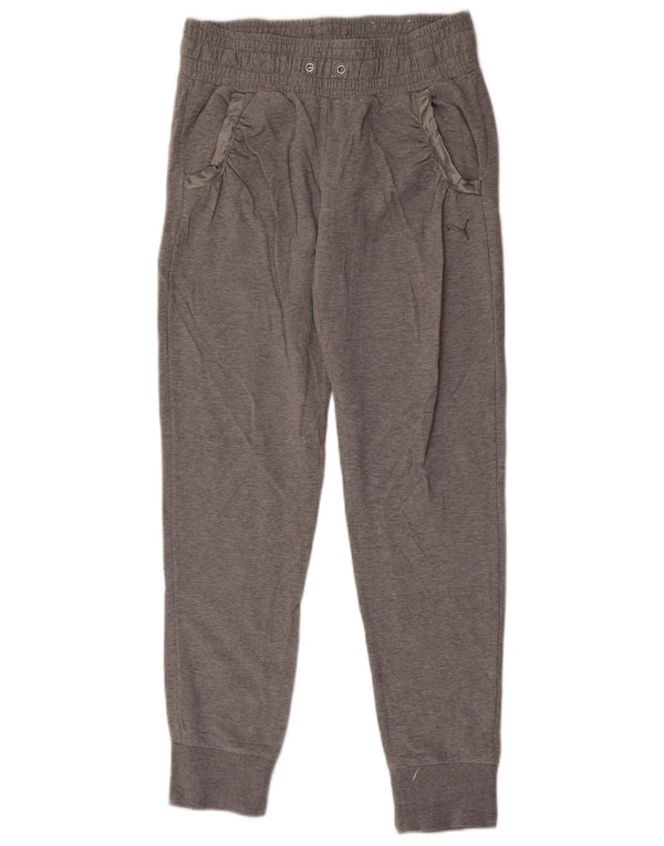 Puma Damen Trainingshose Jogger UK 10 Small Grau Baumwolle