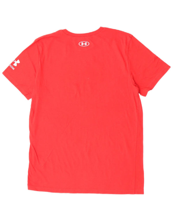 Under Armour Jungen-T-Shirt mit Grafik, 13–14 Jahre, XL, rote Baumwolle