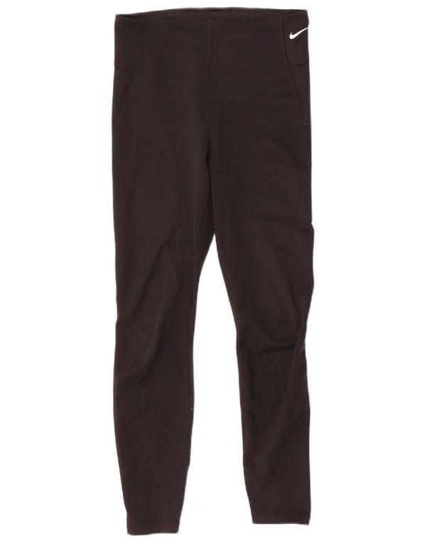 NIKE Damen Dri Fit Leggings UK 12 Medium Schwarz Polyester