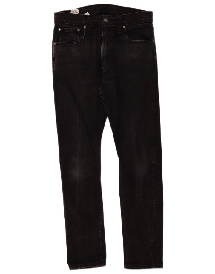 Levi's Herren 512 Slim Tapered Jeans W32 L32 Schwarze Baumwolle