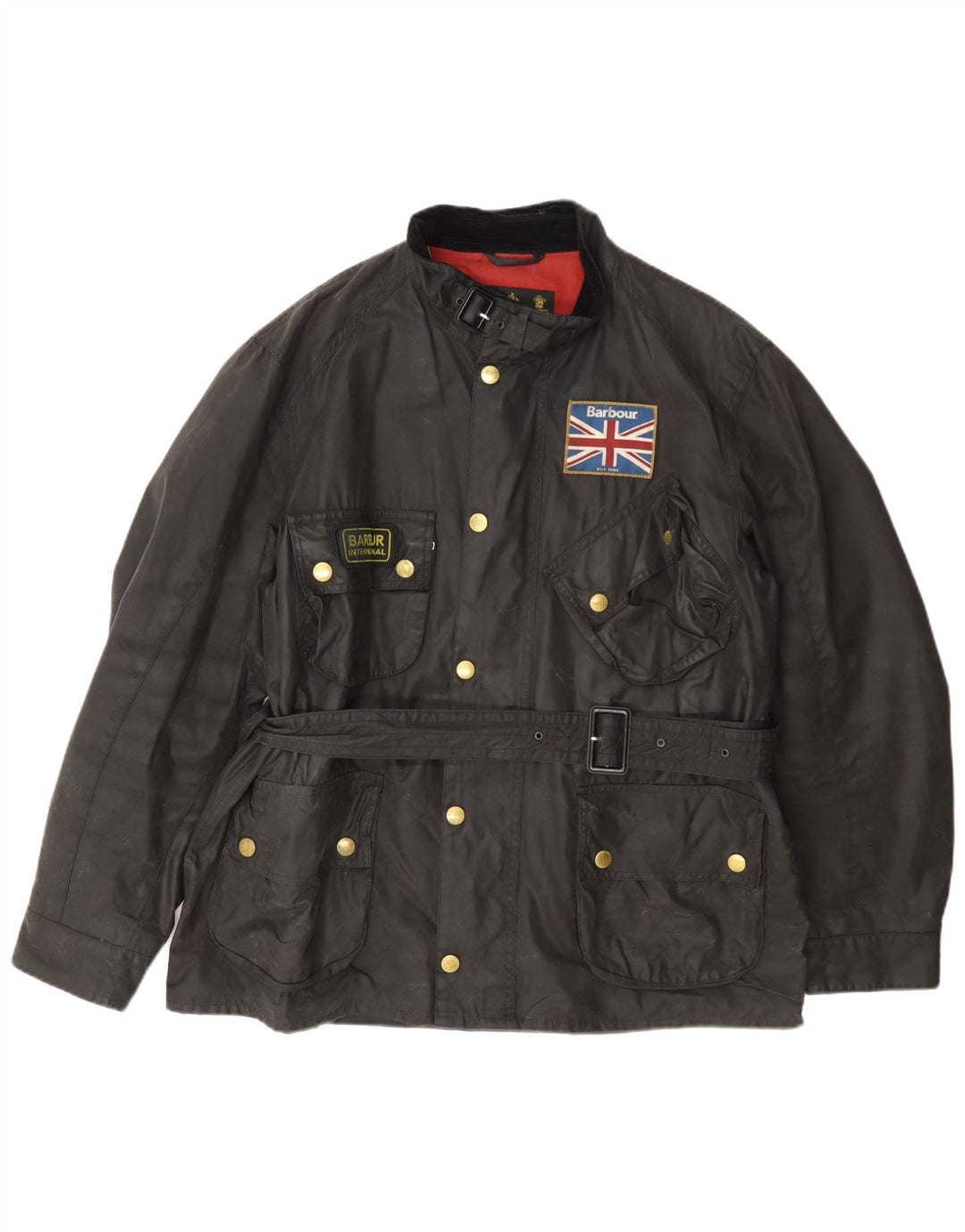 Barbour Herrenjacke aus gewachster Baumwolle, UK 42 XL, Schwarz