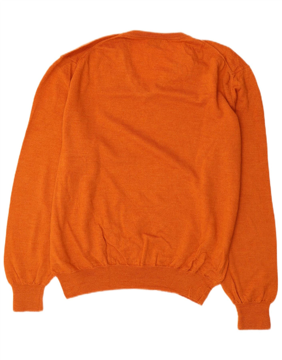 TRUSSARDI Damen Pullover mit V-Ausschnitt UK 20 2XL Orange Wolle