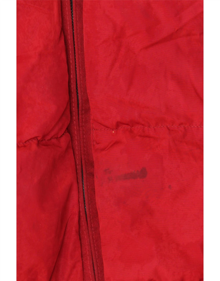ZARA Herren Wattierte Jacke UK 40 Large Rot Polyester