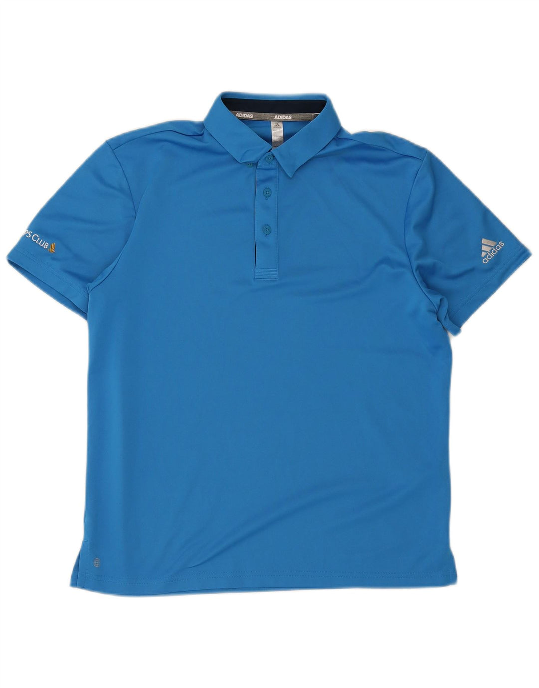 Adidas Herren-Poloshirt, groß, blau, Polyester