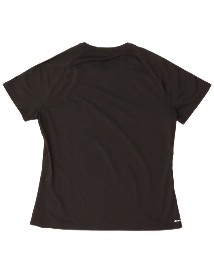 ADIDAS Damen Climalite T-Shirt Top UK 20/22 XL Schwarz Polyester