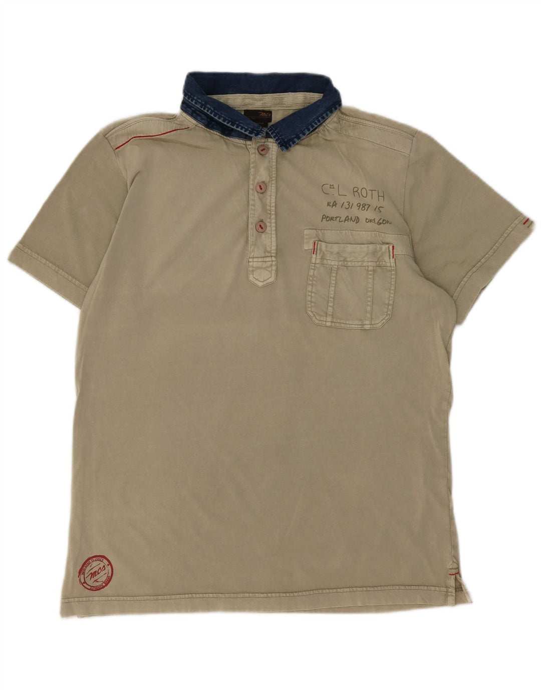 Marlboro Classics Herren-Poloshirt mit Grafik, groß, grün, Farbblock