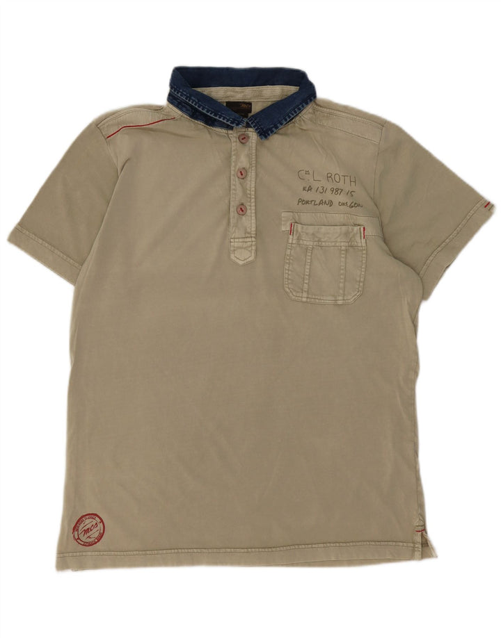 Marlboro Classics Herren-Poloshirt mit Grafik, groß, grün, Farbblock