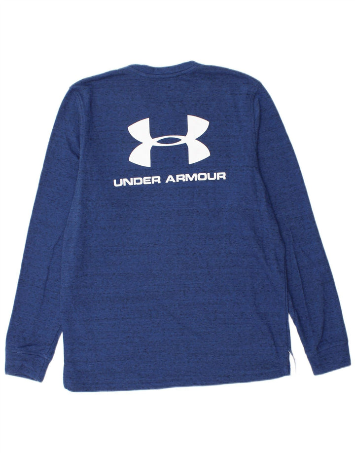 Under Armour Herren-Sweatshirt mit grafischem Muster, mittelblau gefleckte Baumwolle