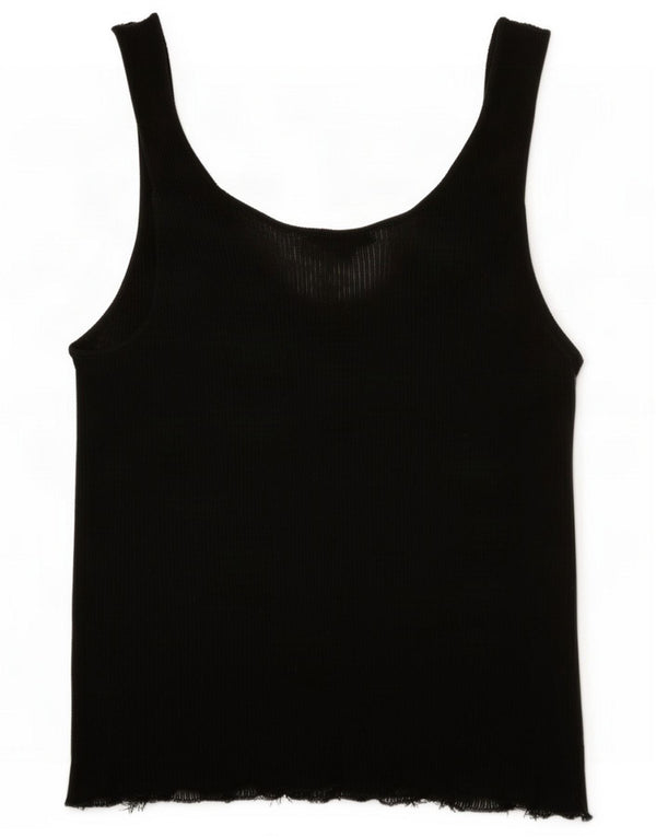Massimo Dutti Damen Weste Top UK 18 XL Schwarz