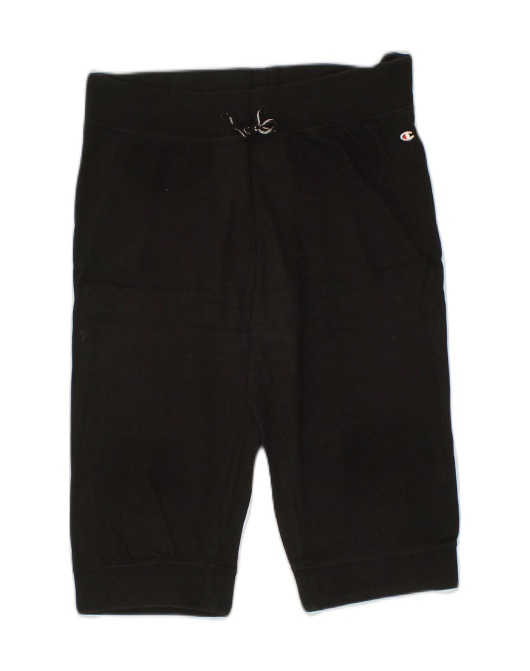 CHAMPION Womens Sport Shorts UK 14 Large Black Cotton | Vintage Champion | Thrift | Second-Hand Champion | Used Clothing | Messina Hembry 