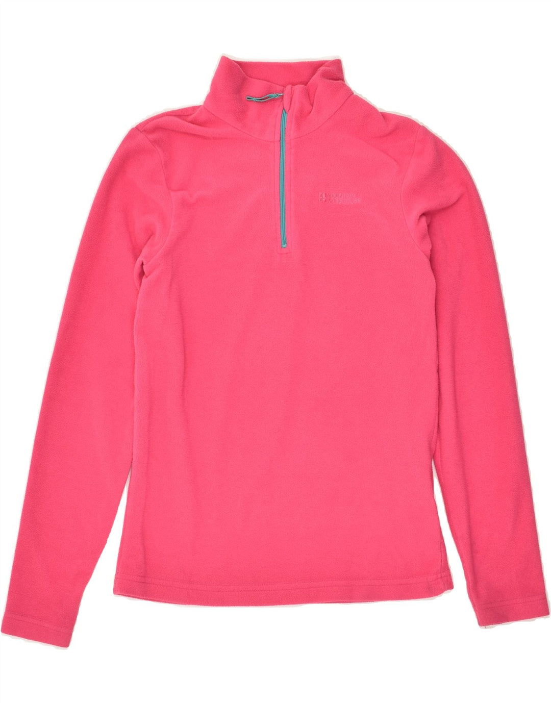 MOUNTAIN WAREHOUSE Girls Zip Neck Fleece Jumper 11-12 Years Pink Polyester | Vintage Mountain Warehouse | Thrift | Second-Hand Mountain Warehouse | Used Clothing | Messina Hembry 