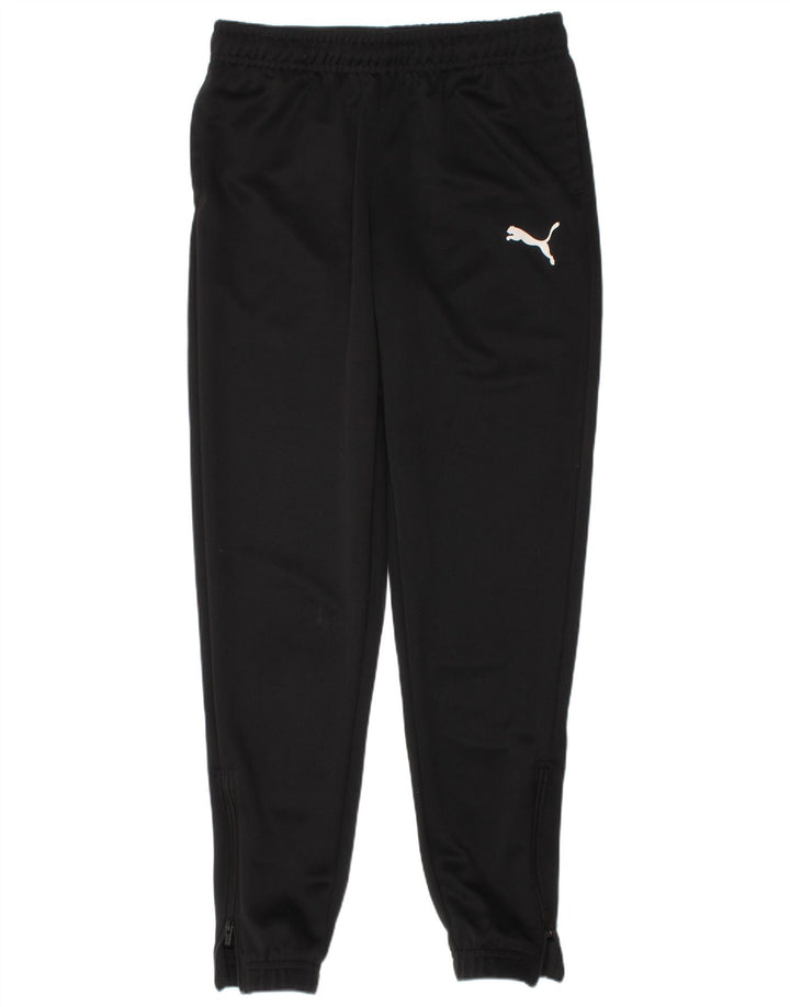 Puma Jungen-Trainingshose, Jogginghose, 9–10 Jahre, schwarzes Polyester
