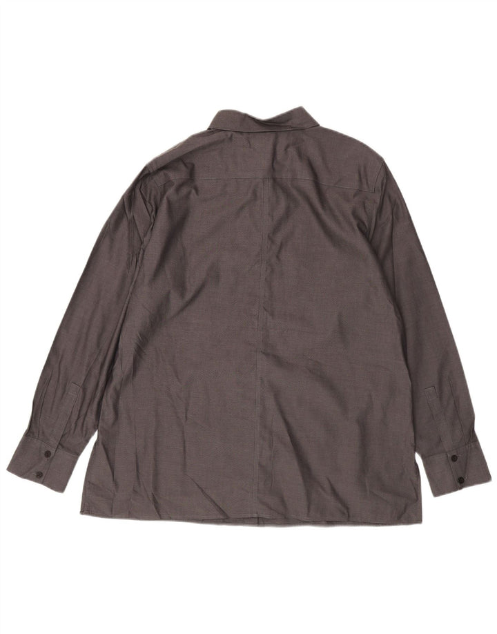 EDDIE BAUER Damen Hemd UK 18 XL Grau Baumwolle