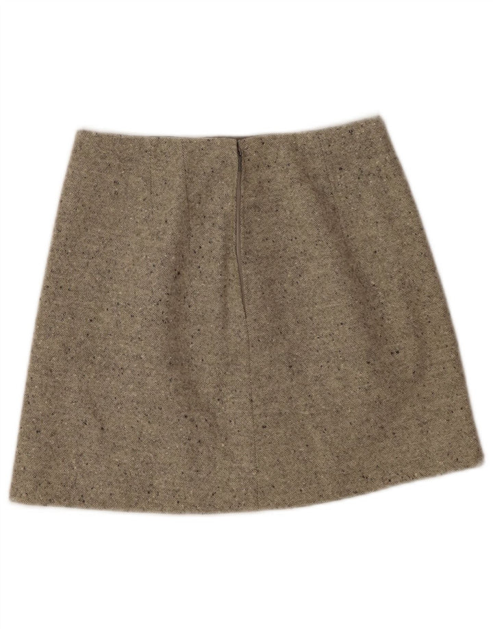 Vintage Damen Minirock W26 Klein Beige meliert
