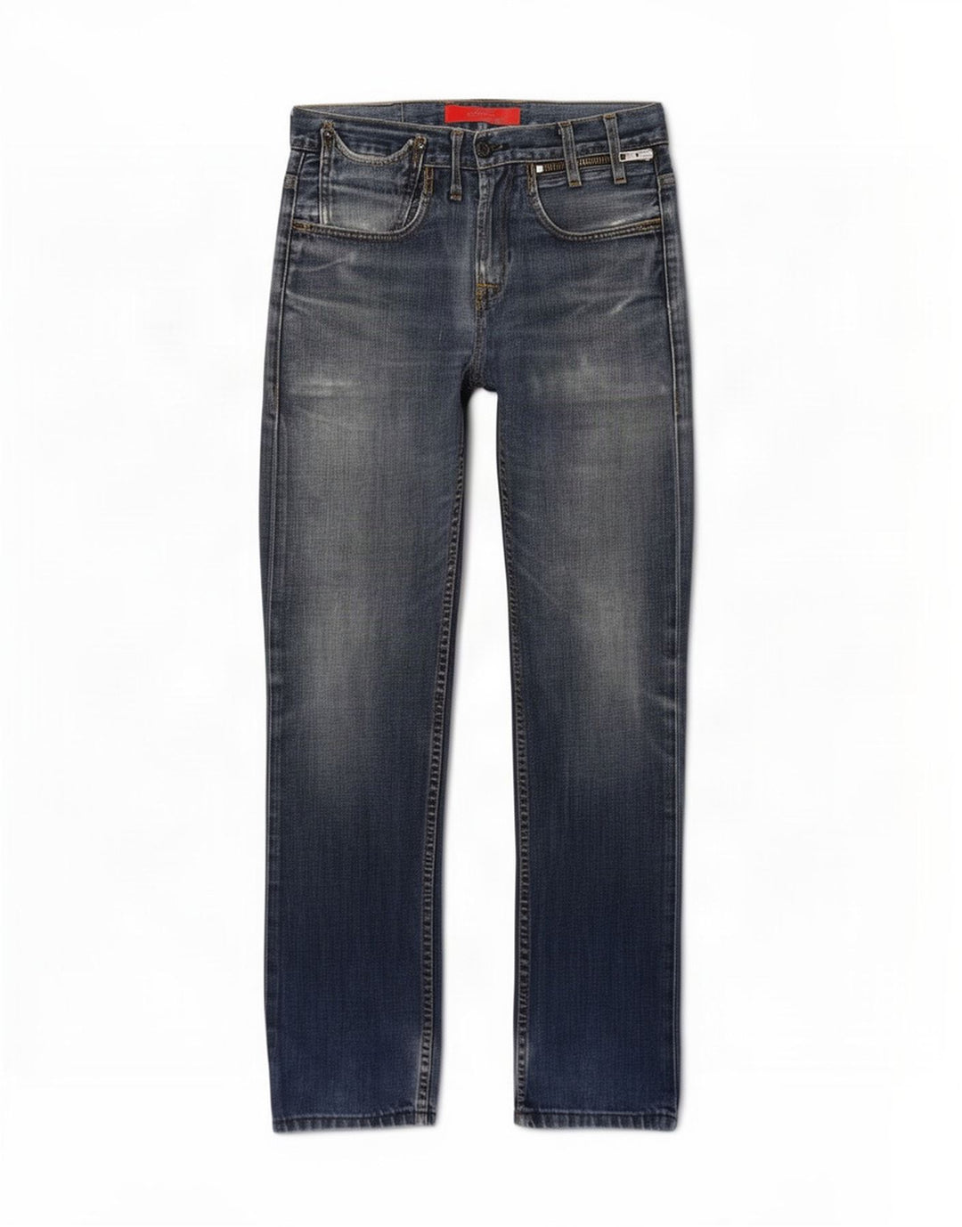 Levi's Herren 504 Straight Jeans W29 L34 Blaue Baumwolle