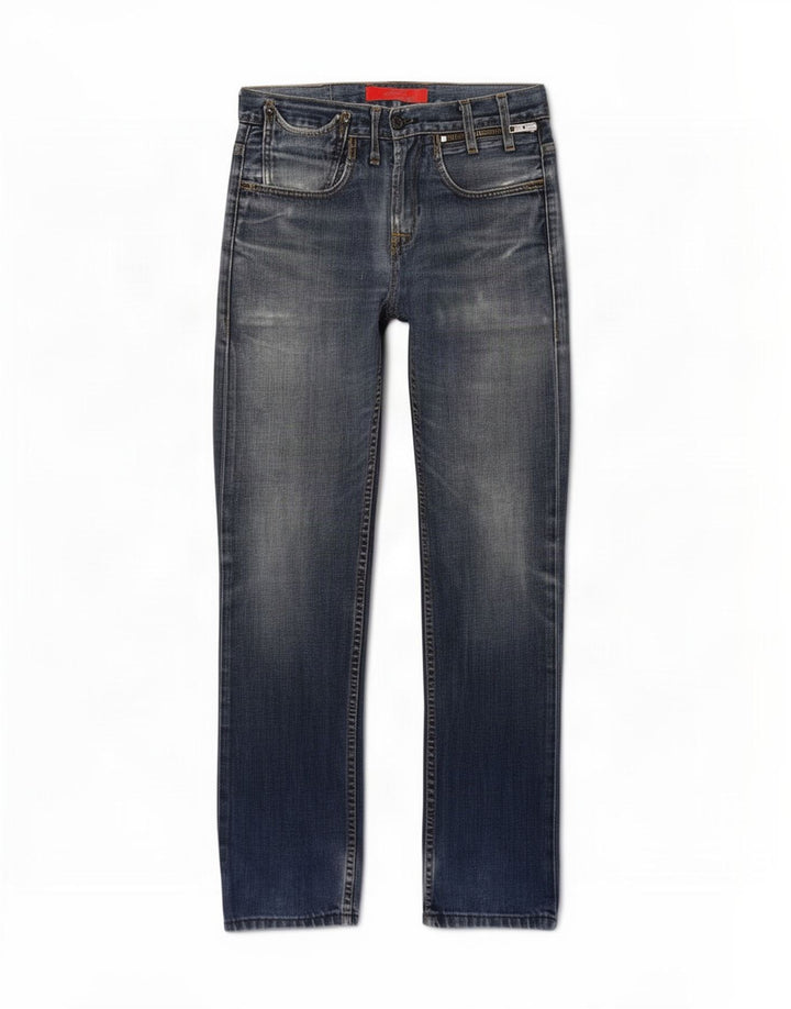 Levi's Herren 504 Straight Jeans W29 L34 Blaue Baumwolle
