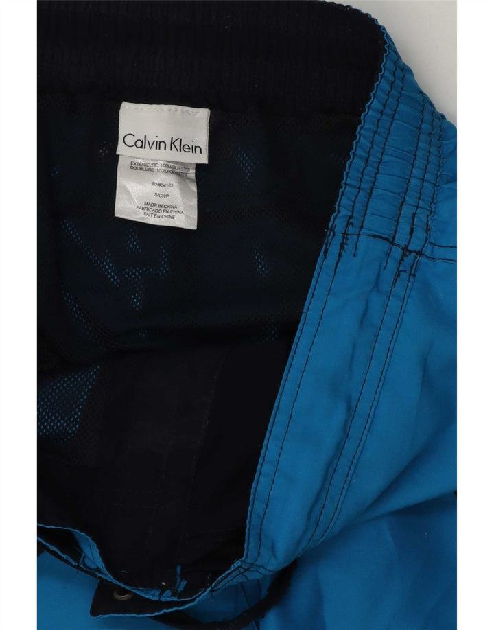 Calvin Klein Herren Badeshorts mit Grafik, Größe S, Blau, Polyester