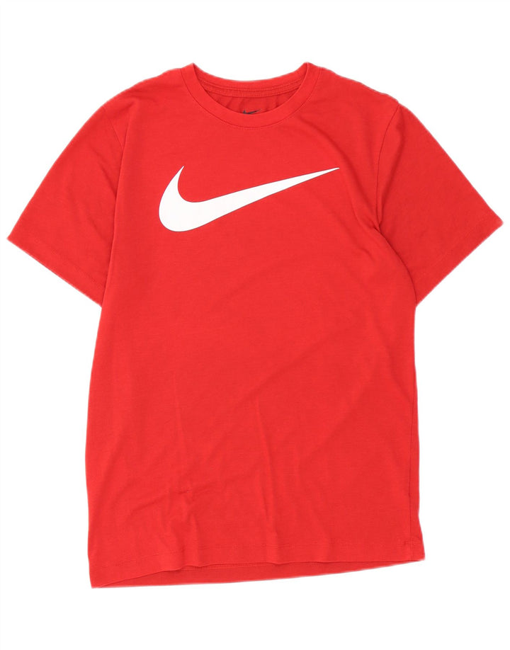 NIKE Herren Dri Fit Graphic T-Shirt Top Small Rot Polyester