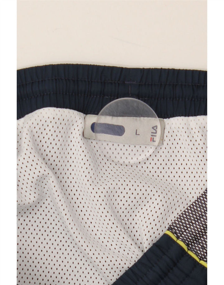 FILA Herren Sportshorts mit Grafik, Größe L, Marineblau