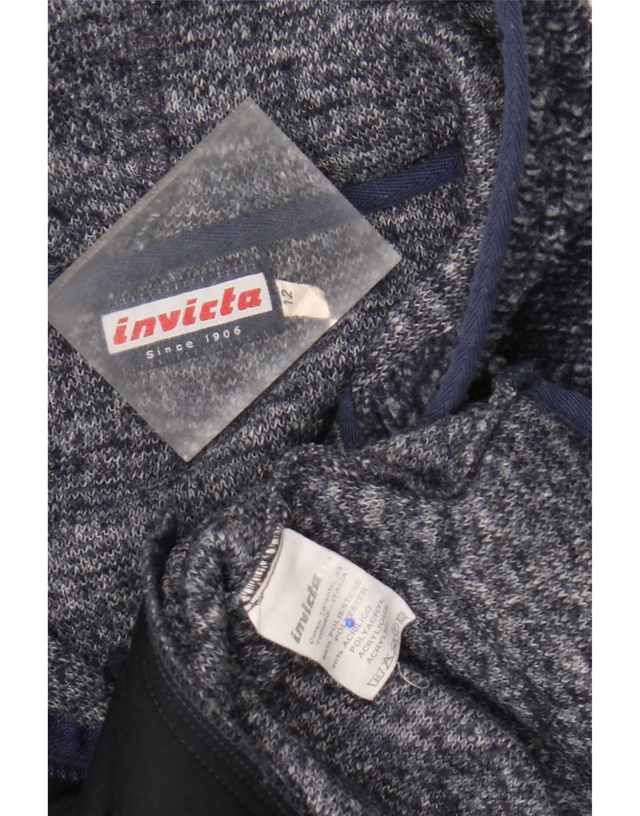 Invicta Damen-Kapuzenpullover mit Reißverschluss, UK 12, mittelmarineblau geflecktes Polyester
