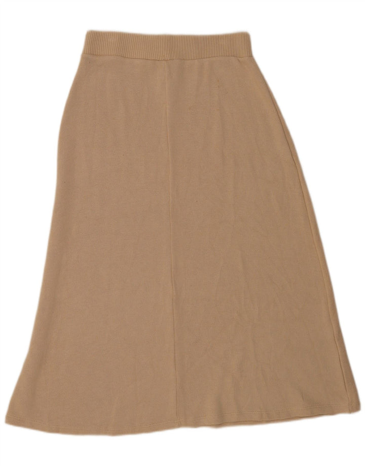 Zara Damen Midirock Medium W28 Beige Viskose
