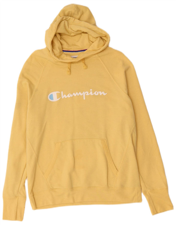 Champion Herren-Kapuzenpullover mit Grafik, groß, gelb, Polyester