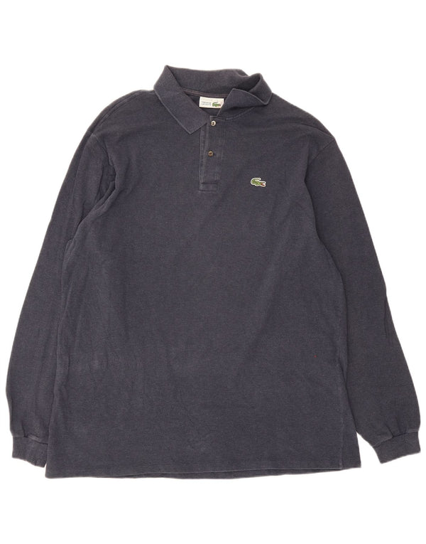 Lacoste Herren-Langarm-Poloshirt, Größe 8 3XL, marineblaue Baumwolle