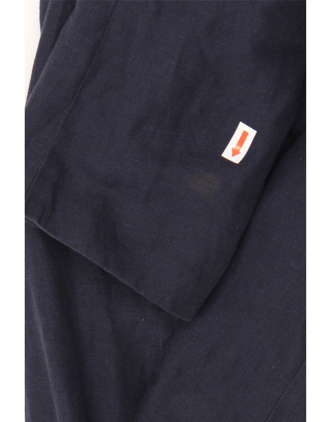 JACK & JONES Mens 1 Button Blazer Jacket IT 50 Large Navy Blue Linen Vintage Jack & Jones and Second-Hand Jack & Jones from Messina Hembry 