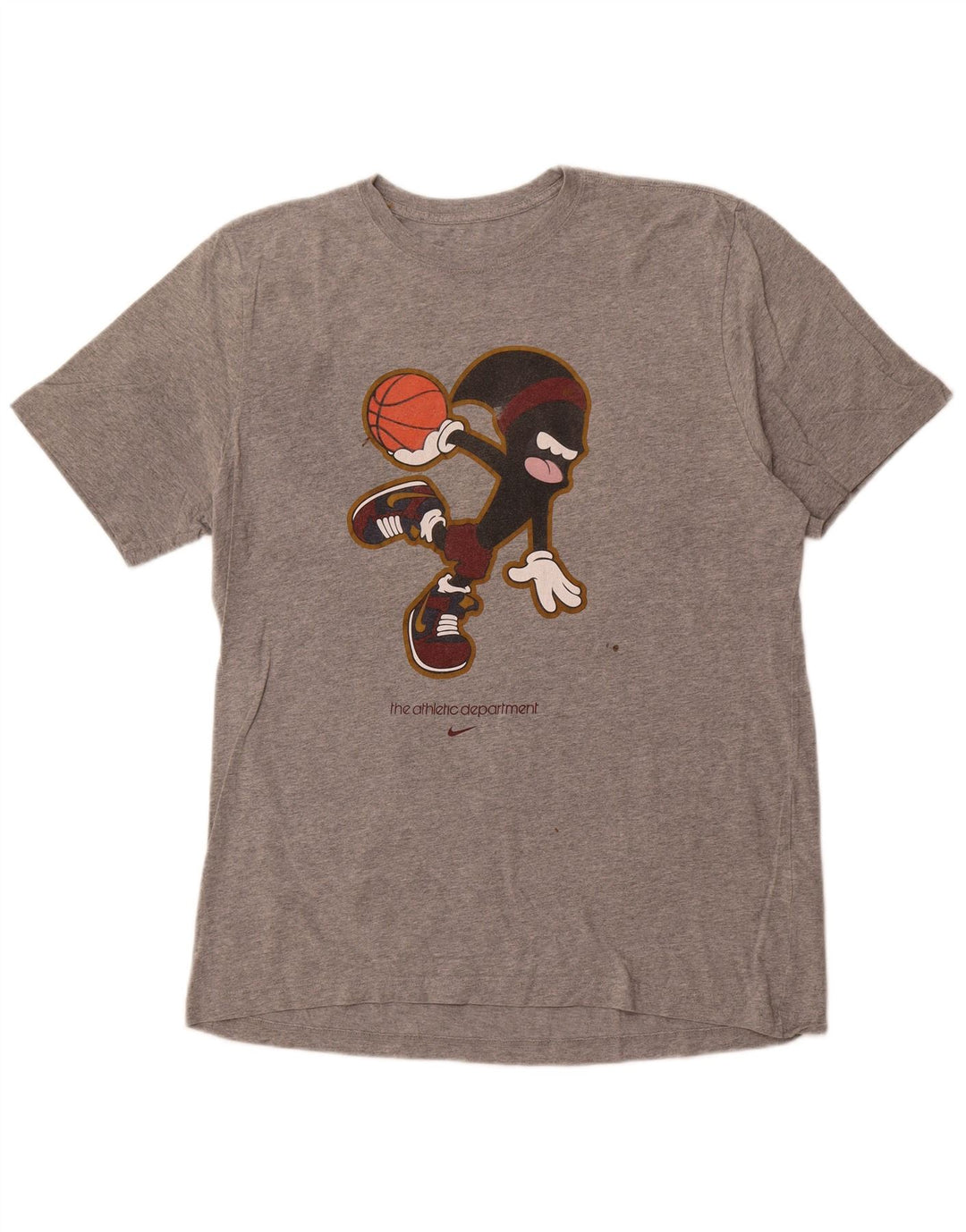 NIKE Herren-T-Shirt mit Standard-Passform, Grafik, XL, graue Baumwolle