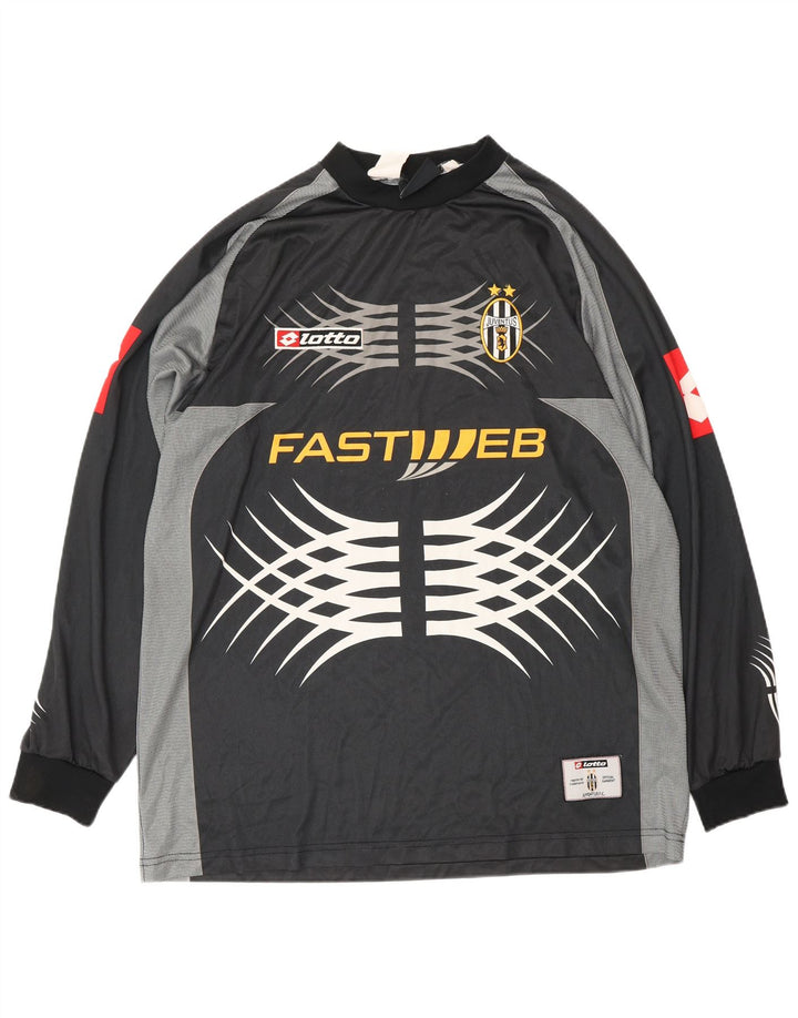 LOTTO Herren Juventus 2001-2002 Home Graphic Jersey Top Large Black Sports