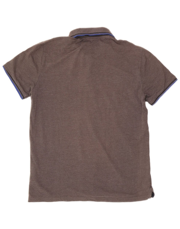 Champion Herren-Poloshirt aus mittelgrauer, gestreifter Baumwolle