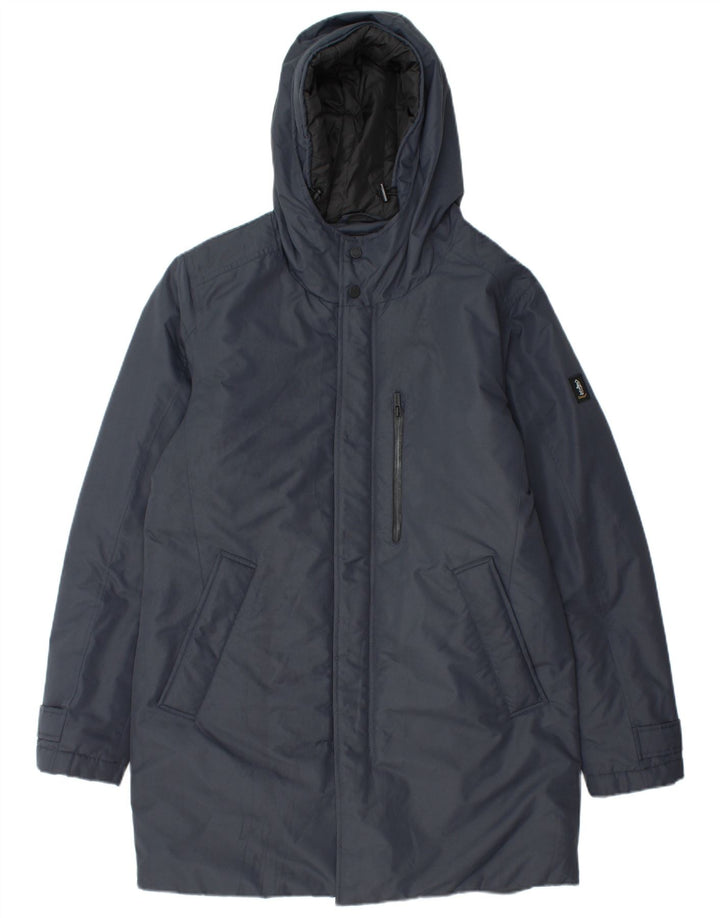 Refrigue Herren-Parka mit Kapuze, UK 38, mittelmarineblau, Polyester