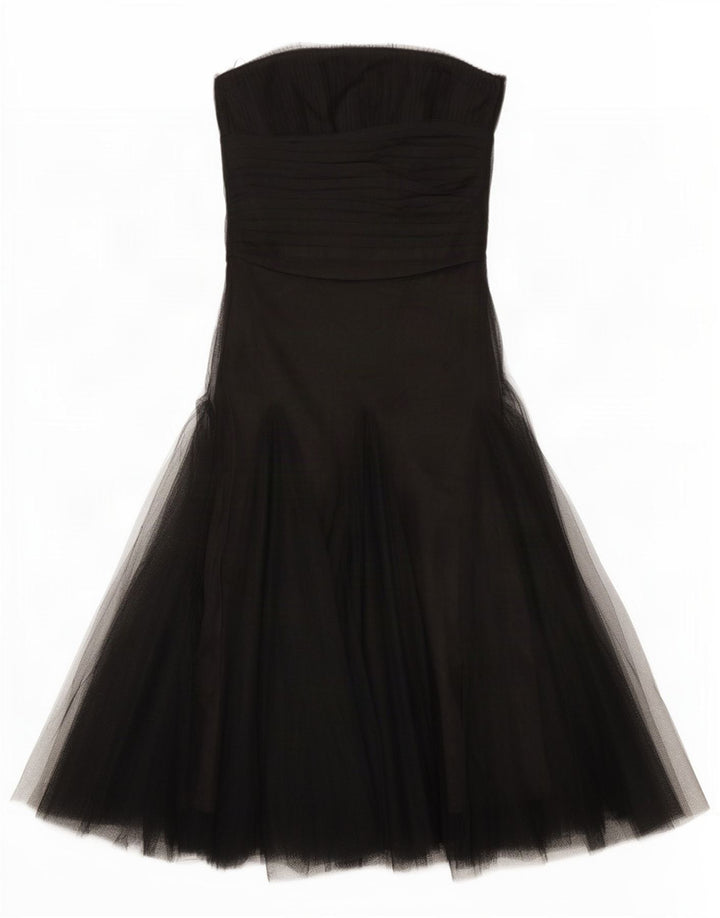 Monsoon Damen Übergroßes trägerloses Kleid UK 8 Small Schwarz Polyester