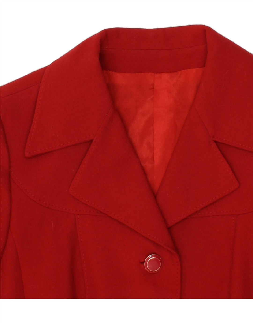 DORENE Womens 4 Button Blazer Jacket UK 12 Medium Red New Wool Vintage Dorene and Second-Hand Dorene from Messina Hembry 