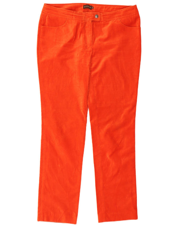 Moncler Damen Samt-Freizeithose IT 46 Large W34 L31 Rote Baumwolle