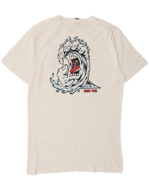 SANTA CRUZ Mens Graphic T-Shirt Top Medium White