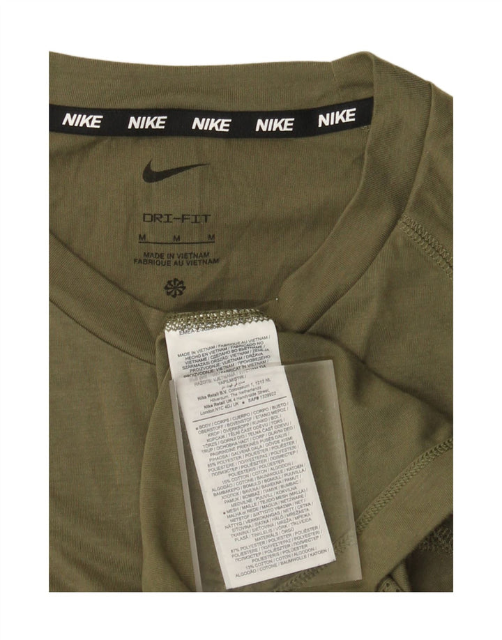 Nike Herren Dri Fit T-Shirt Top Medium Khaki Polyester