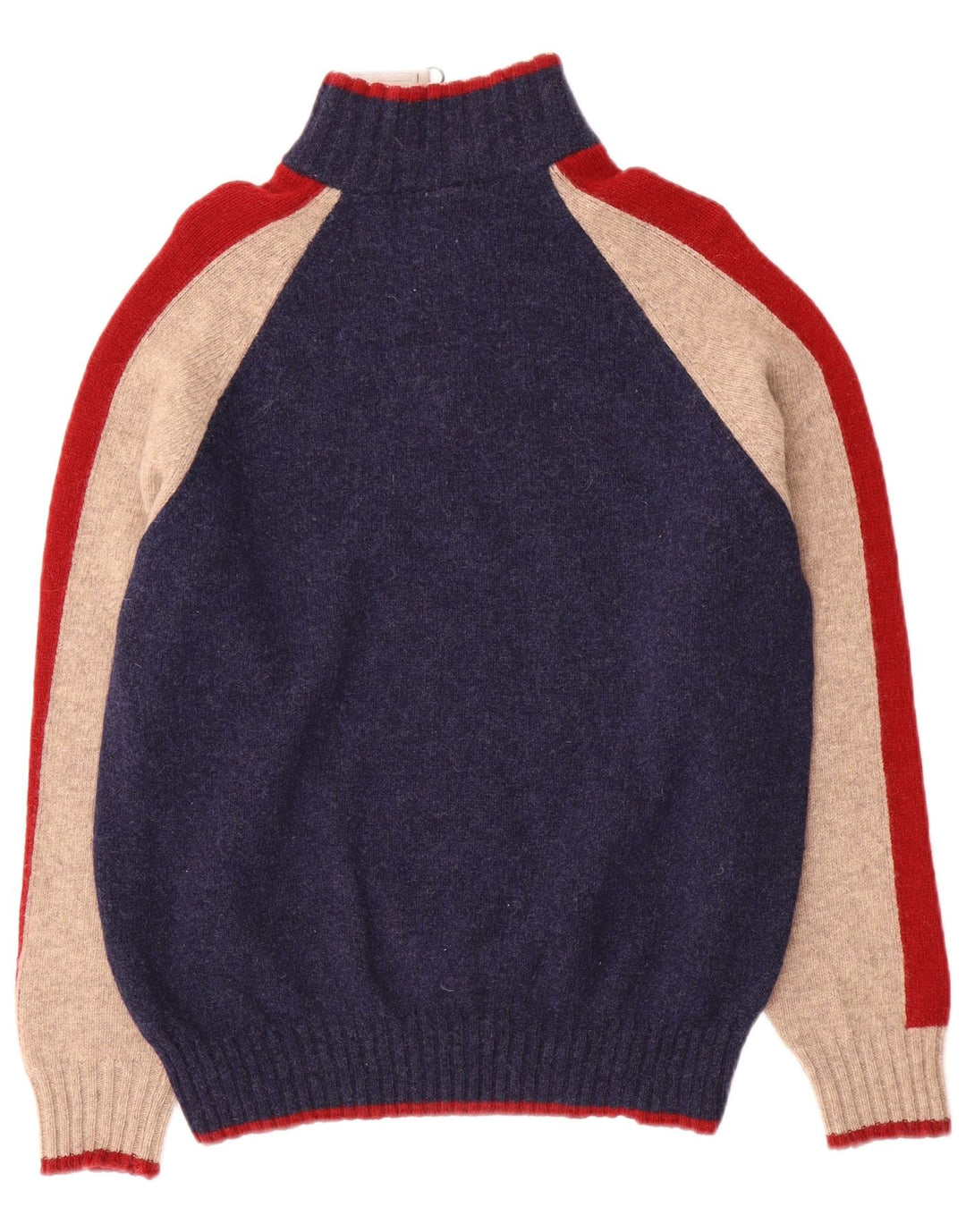 North Sails Herren-Pullover mit Reißverschluss am Hals, mittlere marineblaue Colourblock-Wolle