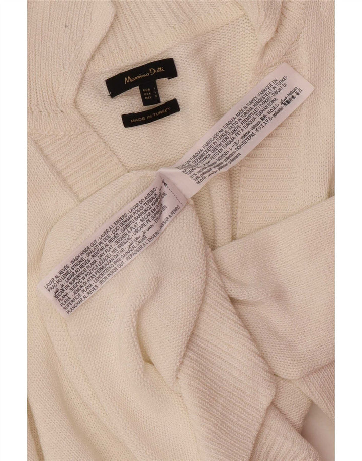 Massimo Dutti Damen-Pullover mit Rollkragen, Gr. 40, Größe L, Weiß
