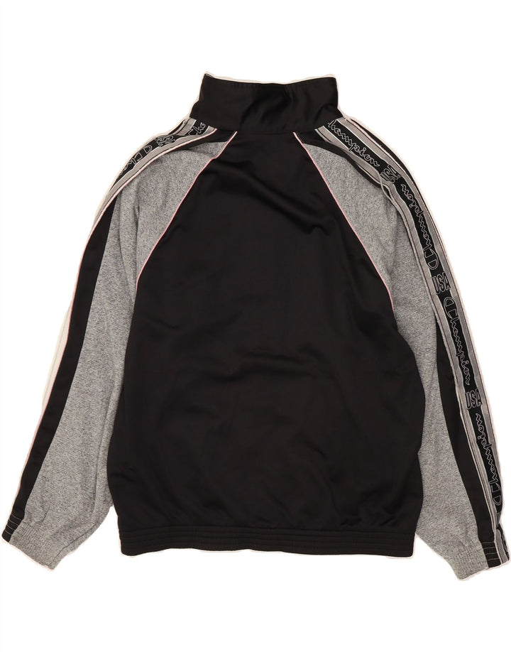 CHAMPION Mens Loose Fit Tracksuit Top Jacket Small Black Colourblock Vintage Champion and Second-Hand Champion from Messina Hembry 