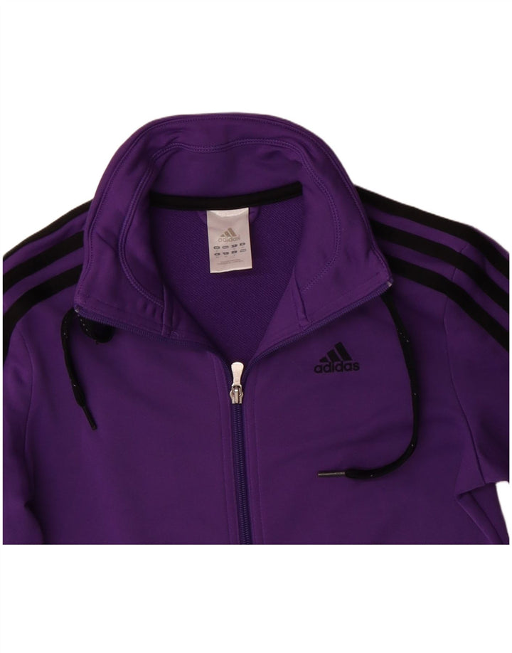 ADIDAS Damen-Trainingsanzug, Top-Jacke, UK 10, Größe S, Lila, Polyester
